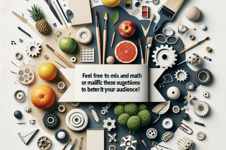 Feel free to mix and match or modify any of these suggestions to better fit your audience!