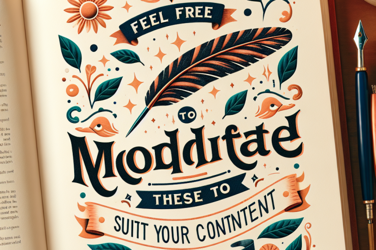 Feel free to modify these to better suit your content or audience!